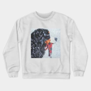 Bernese Mountain Dog Fine Art Painting Crewneck Sweatshirt